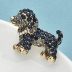 PENDRA Noble Puppy Rhinestone Dog Brooch