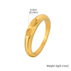 PENDRA Minimalist Embossing Radiation Steel Ring