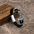 PENDRA Rune Vintage Leather Bracelet