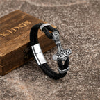 PENDRA Rune Vintage Leather Bracelet