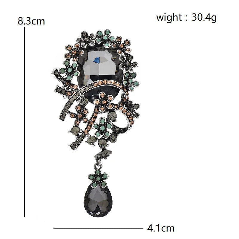 PENDRA Florielle41 Crystal Brooch
