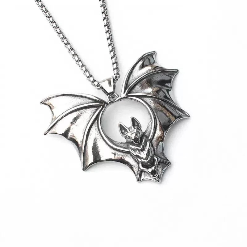 PENDRA Batwing Vintage Stainless Steel Bat Pendant