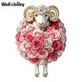 PENDRA Meadow Rhinestone Sheep Brooch