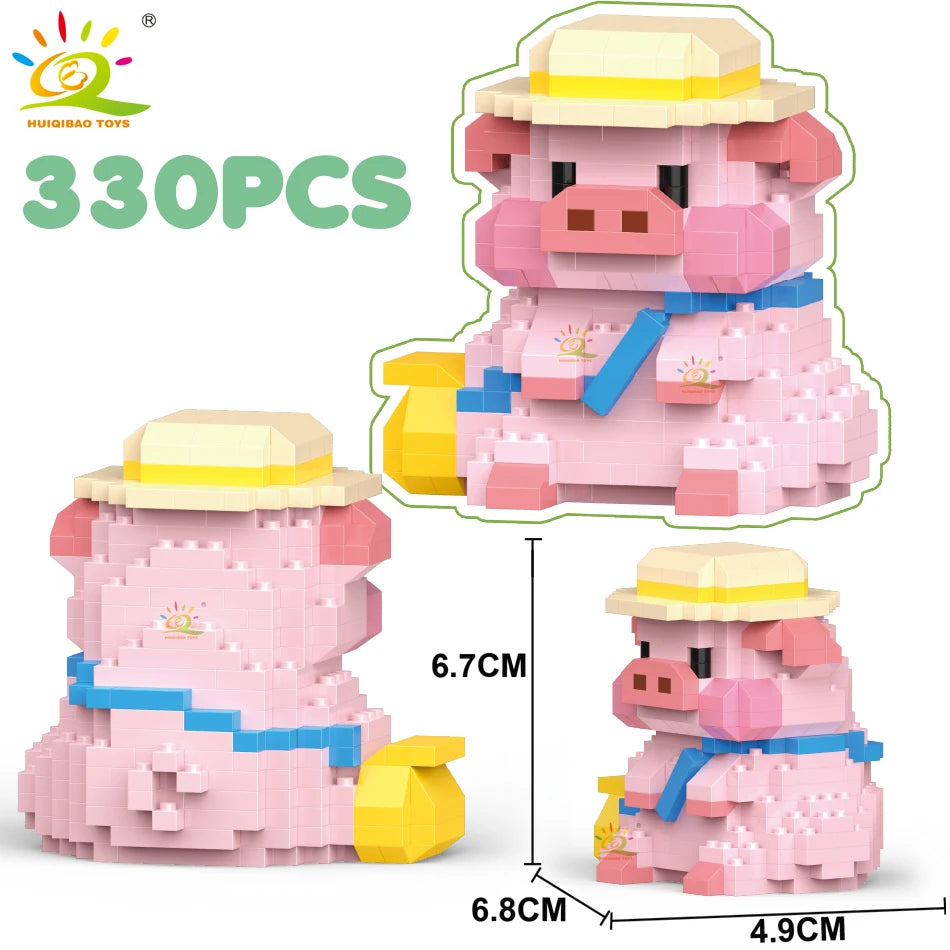 PENDRA Cute Pig Micro Building Set