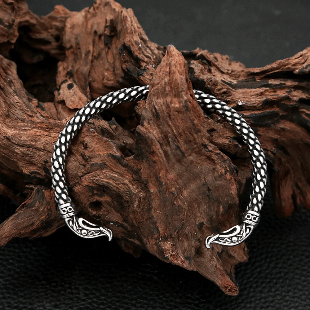 PENDRA Valknut Compass Stainless Steel Bracelet