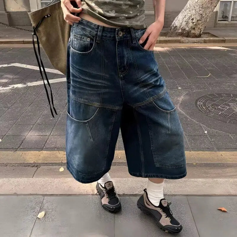 PENDRA Wide Leg Waist Denim Pants