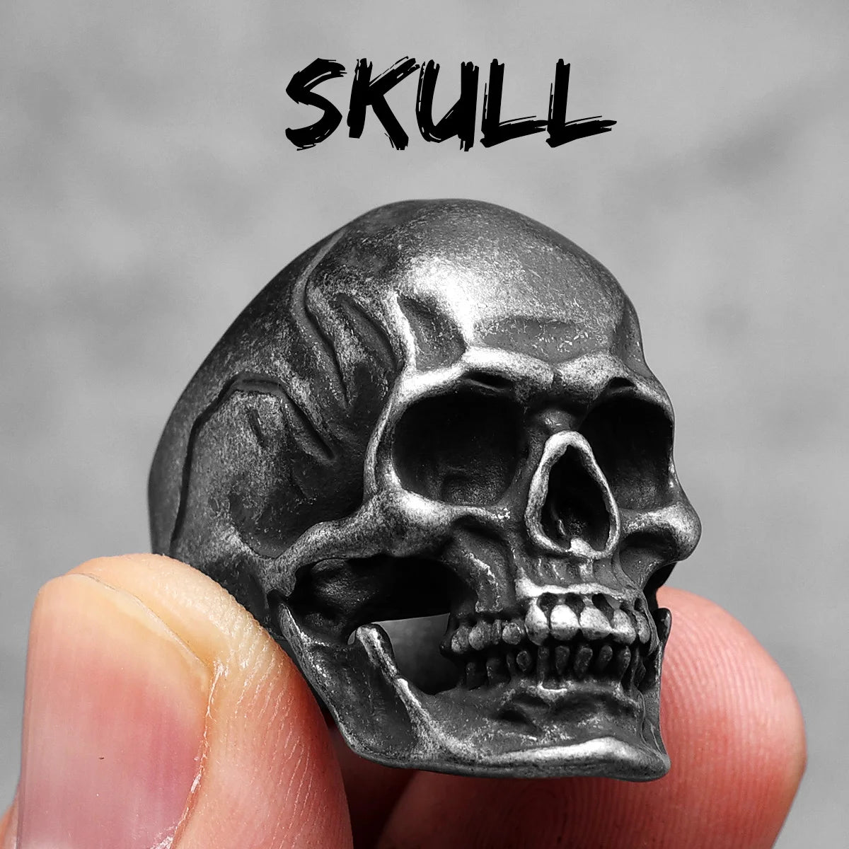 PENDRA Punk Gothic Skull Ring