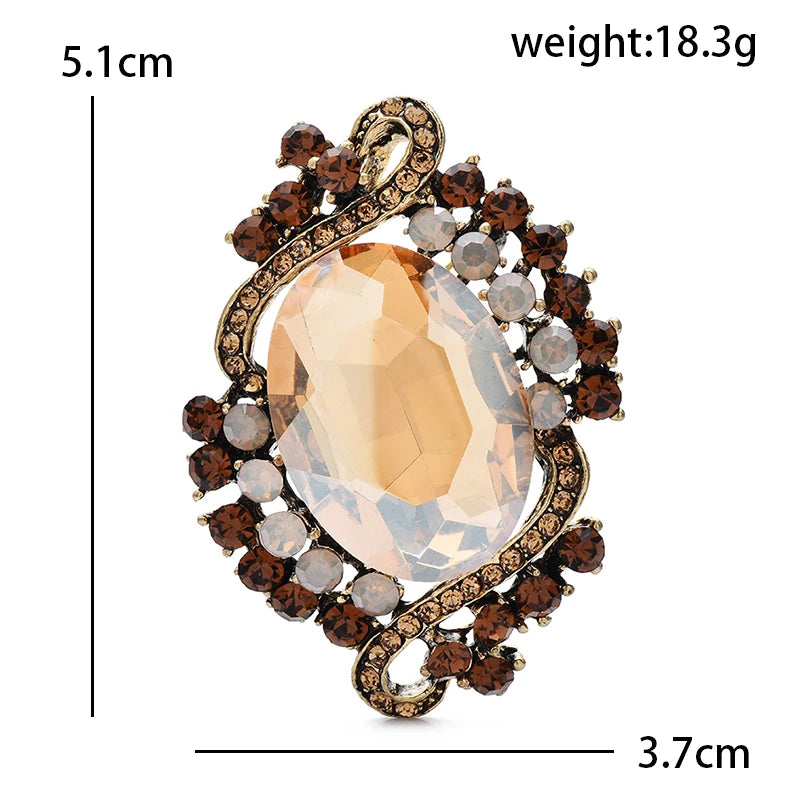 PENDRA Virelle2 Geometric Brooch