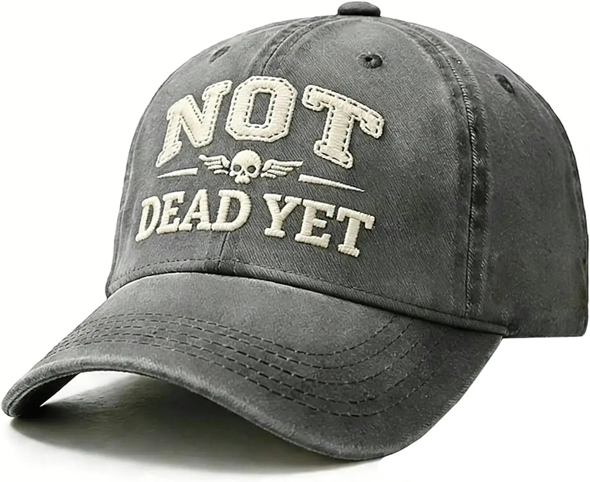 PENDRA Not Yet Embroidered Funny Vintage Cotton Dad Adjustable Baseball Cap