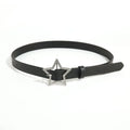 PENDRA Aurearae Leather Black Star Y2K Belt