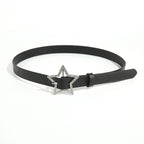 PENDRA Aurearae Leather Black Star Y2K Belt