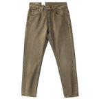 Cowboy Korean Goods Retro Yellow Mud Dyed Small Straight Jeans Men's Spring and Autumn Khaki Ami Kaji Washed Casual Trousers