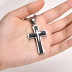 PENDRA Cross Black Gold Pendant Necklace