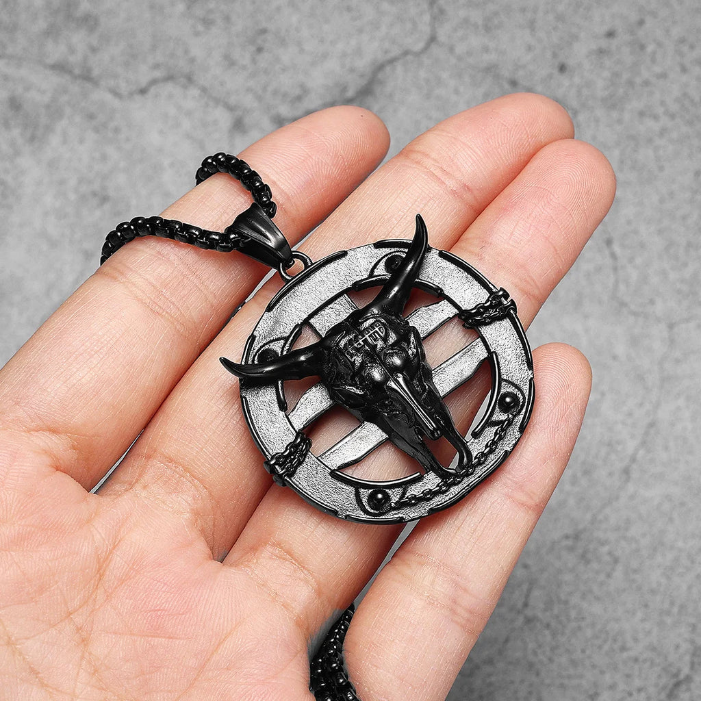 Argail Bull Cowboy Men Necklaces Stainless Steel Pendant Chain Women Punk Fashion Jewelry New In Accessories Gifts Wholesale