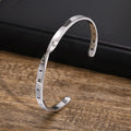 Men's Stainless Steel Solid Metal Mobius Viking Twisted Bracelets,Minimalist Open Cuff Bangles Gifts for Male Boys Jewelry