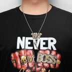 PENDRA Revolver Steel Necklace