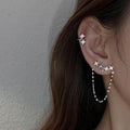 PENDRA Silver Stamp Asymmetrical Earrings