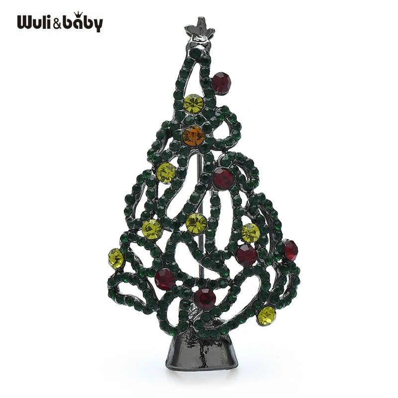 PENDRA Noelique Exquisite Christmas Tree Brooch