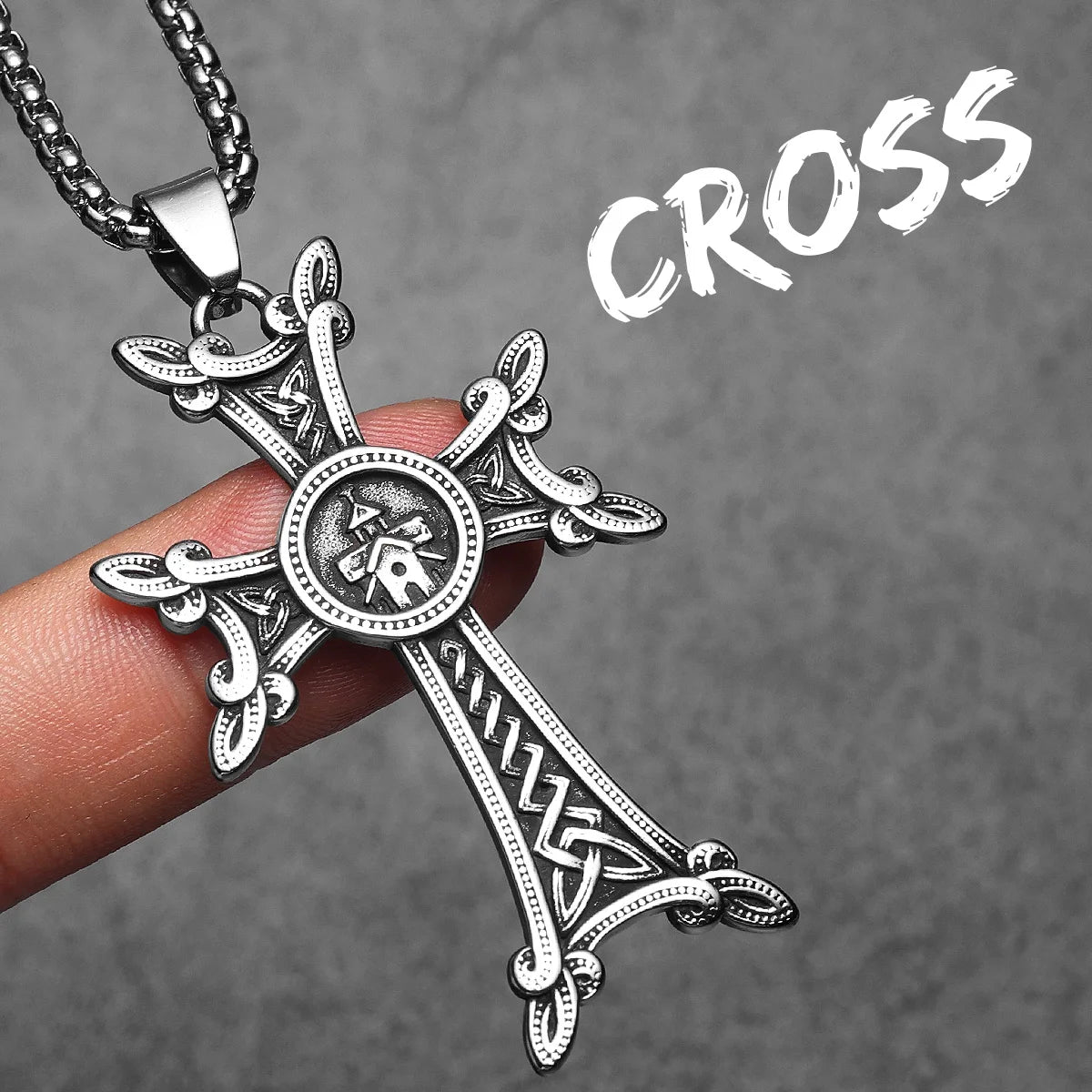 PENDRA Nordic Celtic Knot Steel Necklace