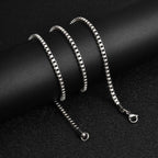 MEN NECKLACE SILVERLY BOX ROPE ROLO SNAKE LINK CHAIN STAINLESS STEEL CHOKER MEN UNISEX JEWELRY 1 TO 4MM WITH 18 TO 24 INCH