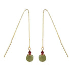 PENDRA Gold Jade Hetian Green Earrings