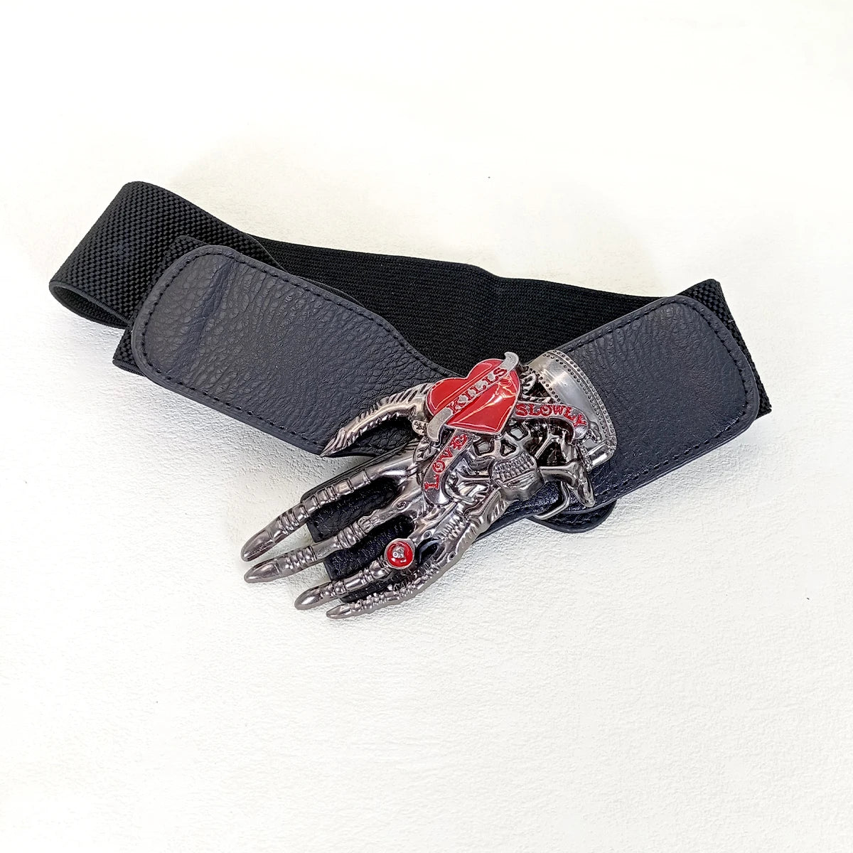 Unisex Corset Belt Skull Hand Female Gothic Punk Y2k Designer Belts For Women Plus Size Girdle Wide Waistband Male Dark series