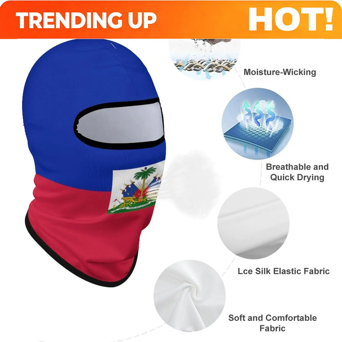 PENDRA Flag Haiti Sunscreen Mask