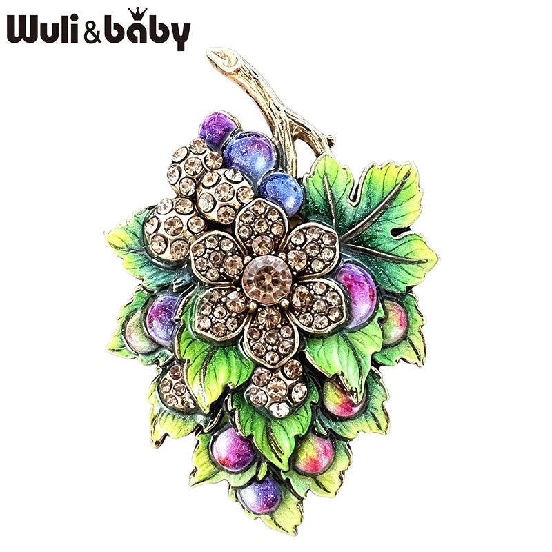 PENDRA Berryelle Vintage Berry Flower Brooch