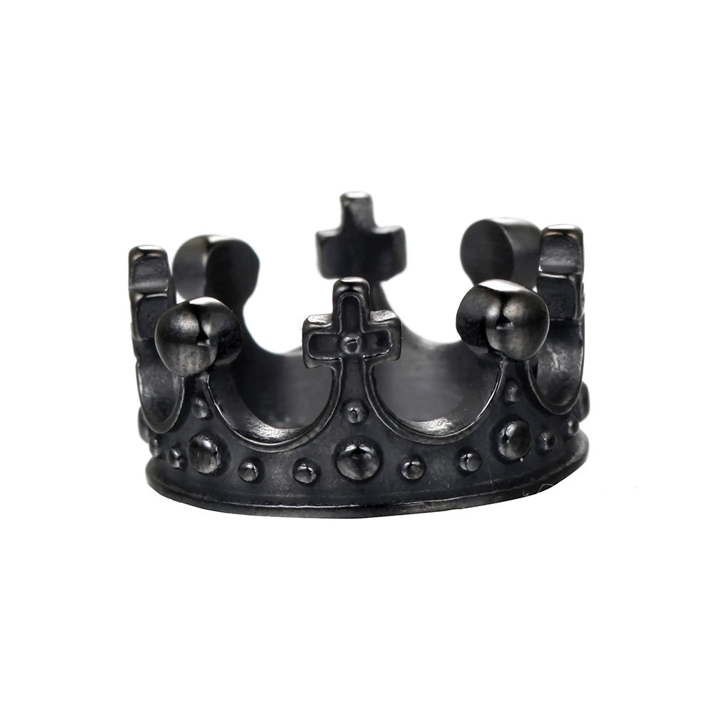 PENDRA Royal Crown Rock Steel Ring