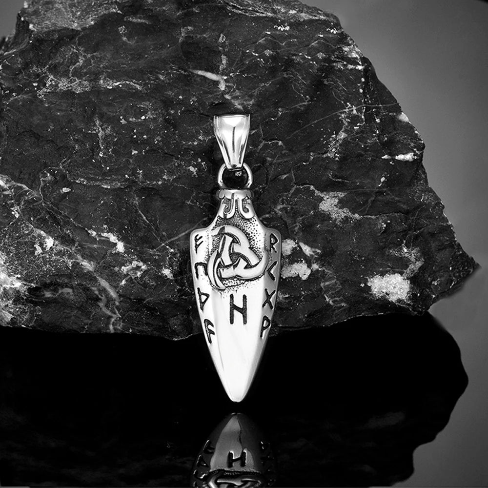 PENDRA Rune Gold Steel Necklace