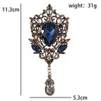 PENDRA Versailles Vintage Rhinestone Flower Brooch