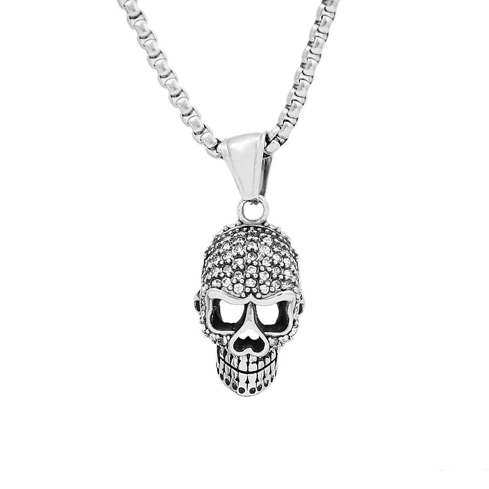 PENDRA Skullpunk Gothic Hip Hop Skull Pendant