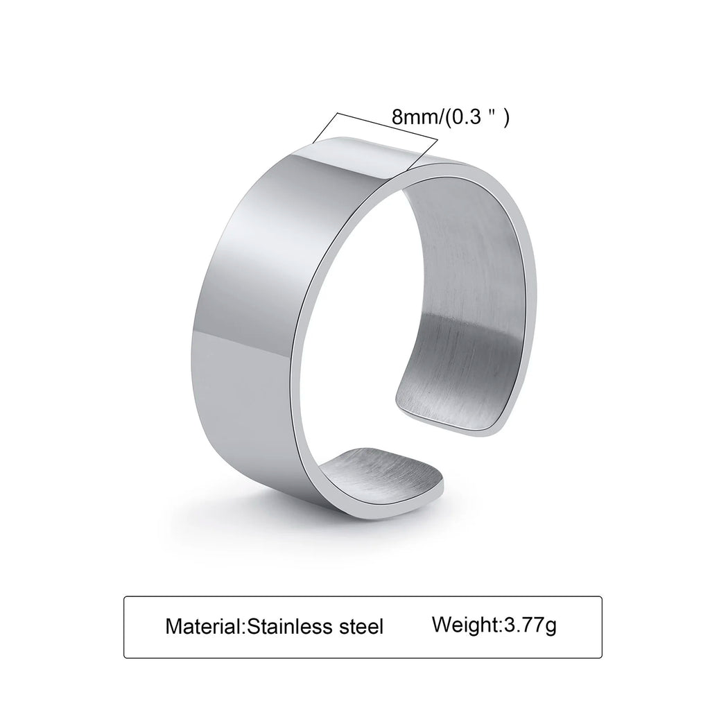 PENDRA Bend High Polished Steel Ring