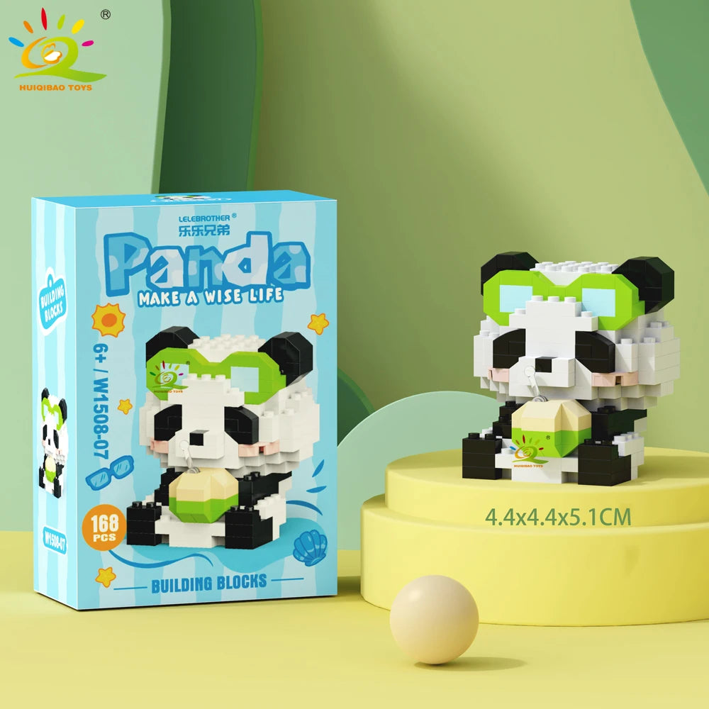 PENDRA Cute Panda Micro Building Set