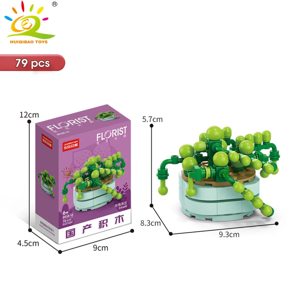 PENDRA Succulent Potted Floral Building Set