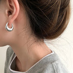 PENDRA Starfish 925 Sterling Silver Hoop Earrings