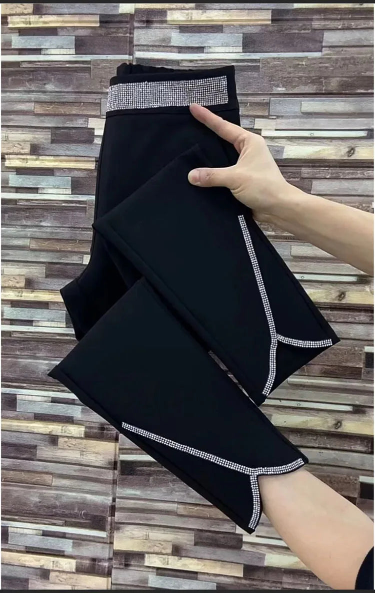 PENDRA Wide Leg Waist Diamond Pants