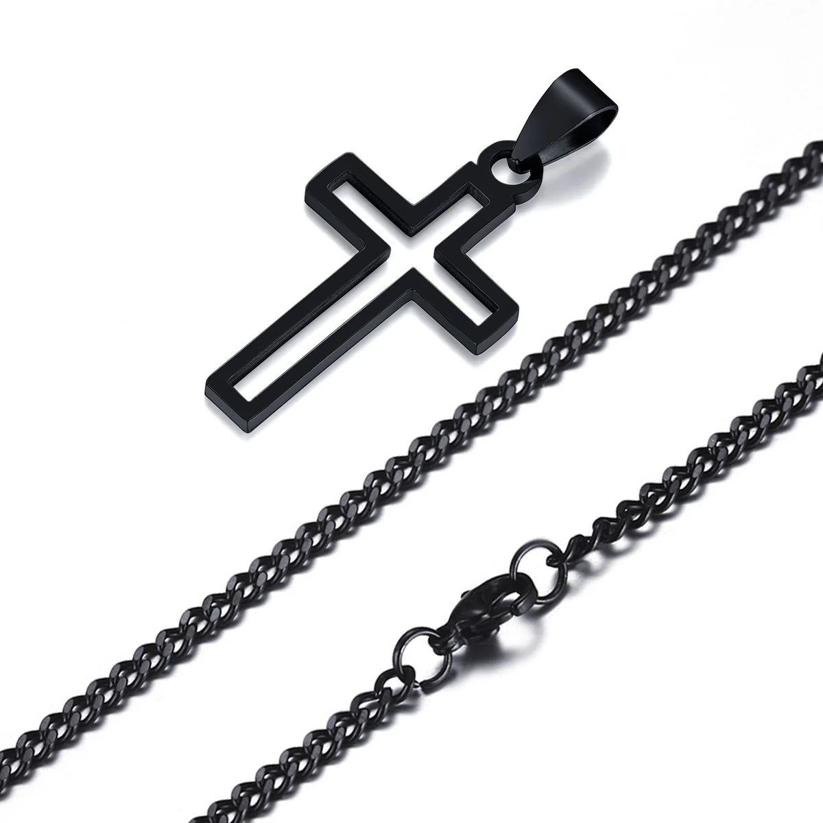 PENDRA Cross Hollow Pendant Necklace