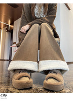 PENDRA Corduroy Splicing Lamb Pants