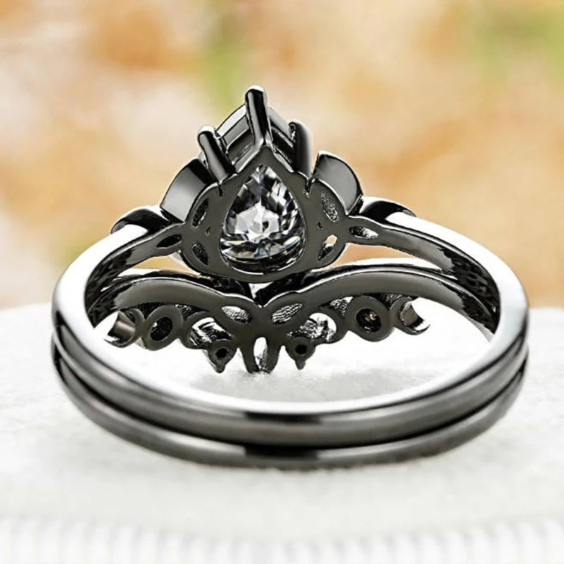 PENDRA Pear Cut Stackable Ring