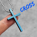 PENDRA Jesus Skull Cross Steel Necklace