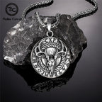 PENDRA Rune Norse Skull Necklace