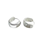 PENDRA Geometry Hoop Sterling Silver Earrings