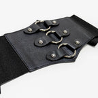 PENDRA Aureellea Black Rivet Studded Gothic Corset Belt