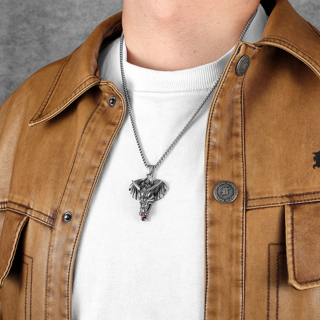 PENDRA Soladric Dinosaur Motif Necklace