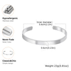 Classic Openning Bangles Bracelet for Women Men,Stainless Steel Cuff Bracelet,High Polished Bangles Gift