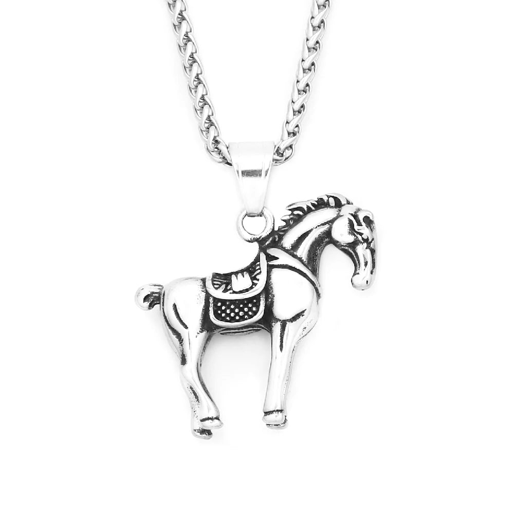 PENDRA Horseforge Punk Horse Pendant Necklace
