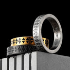PENDRA Sawtooth Totem Rock Steel Ring