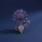 PENDRA Solara Big Blue Sunflower Brooch