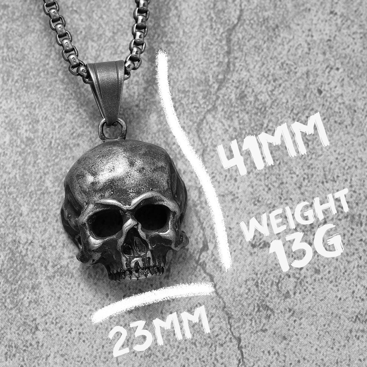 Vintage Black Skull Cranium Stainless Steel Men Women Necklaces Pendants Chain Punk Gothic Jewelry Creativity Gift Wholesale